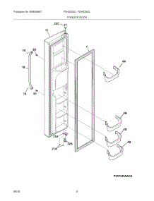 03 - Freezer Door parts for Frigidaire Refrigerator FGHS2342LF0 from AppliancePartsPros.com