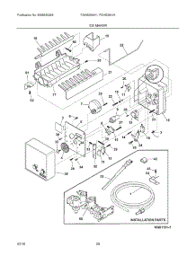 19 - Ice Maker parts for Frigidaire Refrigerator FGHS2634KQ2 from AppliancePartsPros.com