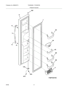 03 - Freezer Door parts for Frigidaire Refrigerator FGHS2669KE0 from AppliancePartsPros.com