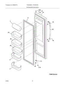 05 - Refrigerator Door parts for Frigidaire Refrigerator FGHS2669KE0 from AppliancePartsPros.com
