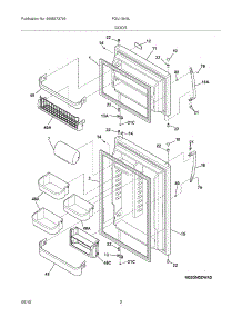 03 - Door parts for Frigidaire Refrigerator FGUI1849LR1 from AppliancePartsPros.com