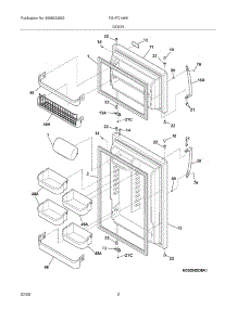 03 - Door parts for Frigidaire Refrigerator FGHT2146KR0 from AppliancePartsPros.com