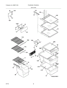 09 - Shelves parts for Frigidaire Refrigerator FGUS2645LF0 from AppliancePartsPros.com
