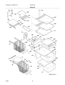 09 - Shelves parts for Frigidaire Refrigerator FLSC23F6DS5 from AppliancePartsPros.com
