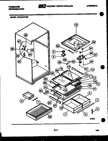 04 - Shelves And Supports parts for Frigidaire Refrigerator FPCE19TFH0 from AppliancePartsPros.com