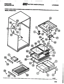 04 - Food Compartment, Shelves, Moulding parts for Frigidaire Refrigerator FPCE21TNH1 from AppliancePartsPros.com