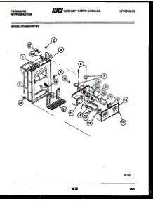 07 - Ice Door, Dispenser And Water Tank parts for Frigidaire Refrigerator FPCE22VWFW2 from AppliancePartsPros.com