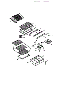 04 - Shelves, Controls, Divider, Mullion parts for Frigidaire Refrigerator FPD19TPH0 from AppliancePartsPros.com