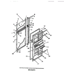 15 - Food And Freezer Doors parts for Frigidaire Refrigerator FPE21TCW0 from AppliancePartsPros.com