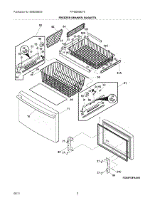 03 - Freezer Drawer - Basket parts for Frigidaire Refrigerator FPHB2899LF5 from AppliancePartsPros.com