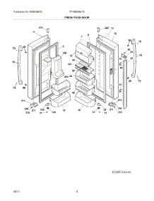 05 - Fresh Food Door parts for Frigidaire Refrigerator FPHB2899LF5 from AppliancePartsPros.com