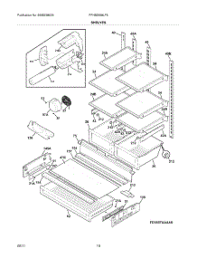 09 - Shelves parts for Frigidaire Refrigerator FPHB2899LF5 from AppliancePartsPros.com