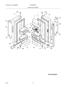 05 - Fresh Food Door parts for Frigidaire Refrigerator FPHG2399MF1 from AppliancePartsPros.com