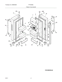05 - Fresh Food Door parts for Frigidaire Refrigerator FPHN2899LF1 from AppliancePartsPros.com