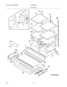 09 - Shelves parts for Frigidaire Refrigerator FPHG2399MF1 from AppliancePartsPros.com