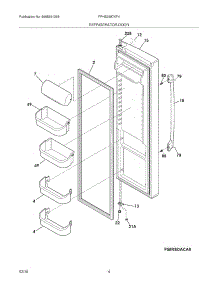 05 - Refrigerator Door parts for Frigidaire Refrigerator FPHS2687KF4 from AppliancePartsPros.com