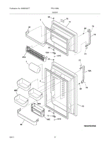 03 - Door parts for Frigidaire Refrigerator FPUI1888LR2 from AppliancePartsPros.com