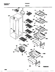 05 - Shelves parts for Frigidaire Refrigerator FRS20QRCW1 from AppliancePartsPros.com