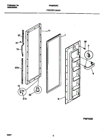 02 - Freezer Door parts for Frigidaire Refrigerator FRS20QRCD3 from AppliancePartsPros.com