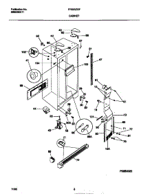 04 - Cabinet parts for Frigidaire Refrigerator FRS20ZGFW0 from AppliancePartsPros.com