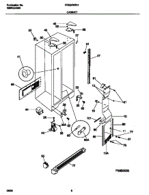 04 - Cabinet parts for Frigidaire Refrigerator FRS20WRHD1 from AppliancePartsPros.com