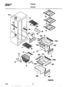 05 - Shelves parts for Frigidaire Refrigerator FRS20ZGFD0 from AppliancePartsPros.com