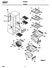 05 - Shelves parts for Frigidaire Refrigerator FRS20WRHD1 from AppliancePartsPros.com