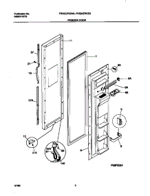 02 - Freezer Door parts for Frigidaire Refrigerator FRS20ZRGW0 from AppliancePartsPros.com