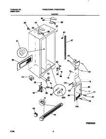 04 - Cabinet parts for Frigidaire Refrigerator FRS20ZRGW0 from AppliancePartsPros.com