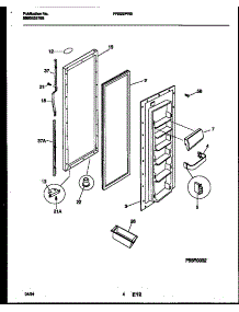 03 - Refrigerator Door Parts parts for Frigidaire Refrigerator FRS22PRBW0 from AppliancePartsPros.com