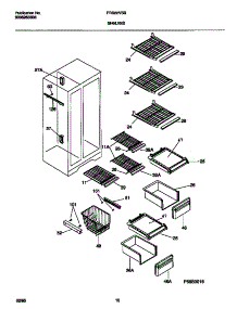 05 - Shelves parts for Frigidaire Refrigerator FRS22VSBW1 from AppliancePartsPros.com