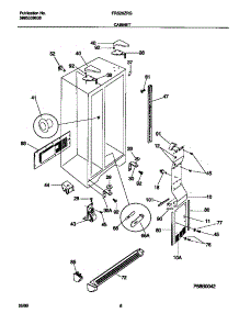 04 - Cabinet parts for Frigidaire Refrigerator FRS20ZRGW7 from AppliancePartsPros.com