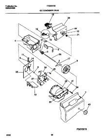 09 - Ice Container Drive parts for Frigidaire Refrigerator FRS22VSBW1 from AppliancePartsPros.com