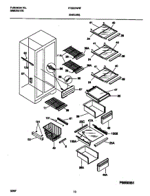 05 - Shelves parts for Frigidaire Refrigerator FRS22WNFD0 from AppliancePartsPros.com
