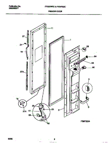 02 - Freezer Door parts for Frigidaire Refrigerator FRS22WRCD0 from AppliancePartsPros.com