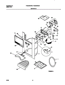 08 - Ice Dispenser parts for Frigidaire Refrigerator FRS20ZRGW0 from AppliancePartsPros.com