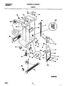 04 - Cabinet parts for Frigidaire Refrigerator FRS22WRCD0 from AppliancePartsPros.com