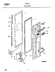 02 - Freezer Door parts for Frigidaire Refrigerator FRS22XGCD2 from AppliancePartsPros.com