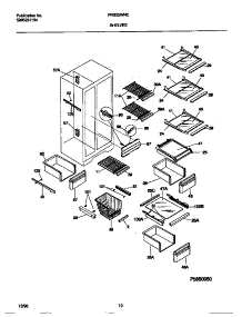 05 - Shelves parts for Frigidaire Refrigerator FRS22WNCD4 from AppliancePartsPros.com