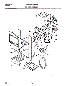 08 - Ice And Water Dispenser parts for Frigidaire Refrigerator FRS22XGCB1 from AppliancePartsPros.com