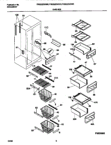 05 - Shelves parts for Frigidaire Refrigerator FRS22ZGGD0 from AppliancePartsPros.com