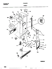 04 - Cabinet parts for Frigidaire Refrigerator FRS22WRCW2 from AppliancePartsPros.com
