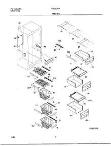 08 - Shelves parts for Frigidaire Refrigerator FRS22ZGHB6 from AppliancePartsPros.com