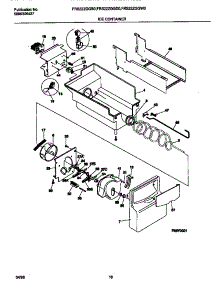 09 - Ice Container parts for Frigidaire Refrigerator FRS22ZGGD0 from AppliancePartsPros.com