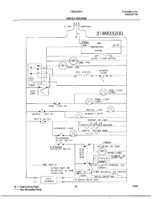 21 - Wiring Diagram parts for Frigidaire Refrigerator FRS22ZGHB6 from AppliancePartsPros.com