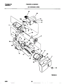 09 - Ice Container, Drive parts for Frigidaire Refrigerator FRS22WRCD0 from AppliancePartsPros.com