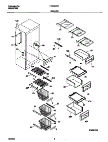 05 - Shelves parts for Frigidaire Refrigerator FRS22ZGHB4 from AppliancePartsPros.com