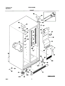 07 - Cabinet parts for Frigidaire Refrigerator FRS23H5ASB5 from AppliancePartsPros.com