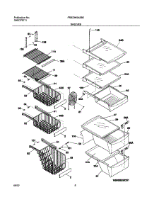 09 - Shelves parts for Frigidaire Refrigerator FRS23H5ASB5 from AppliancePartsPros.com
