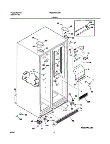 07 - Cabinet parts for Frigidaire Refrigerator FRS23H5ASB8 from AppliancePartsPros.com